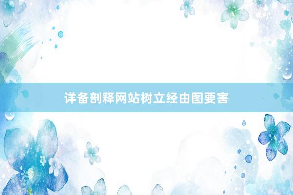详备剖释网站树立经由图要害
